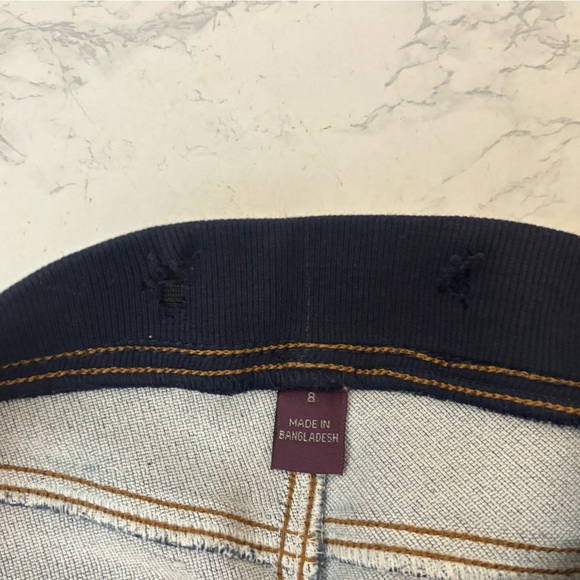 Jeans Womens Dark Blue High Rise Cotton Denim Pocket Sz 8 Stretch Waist - Picture 5 of 5